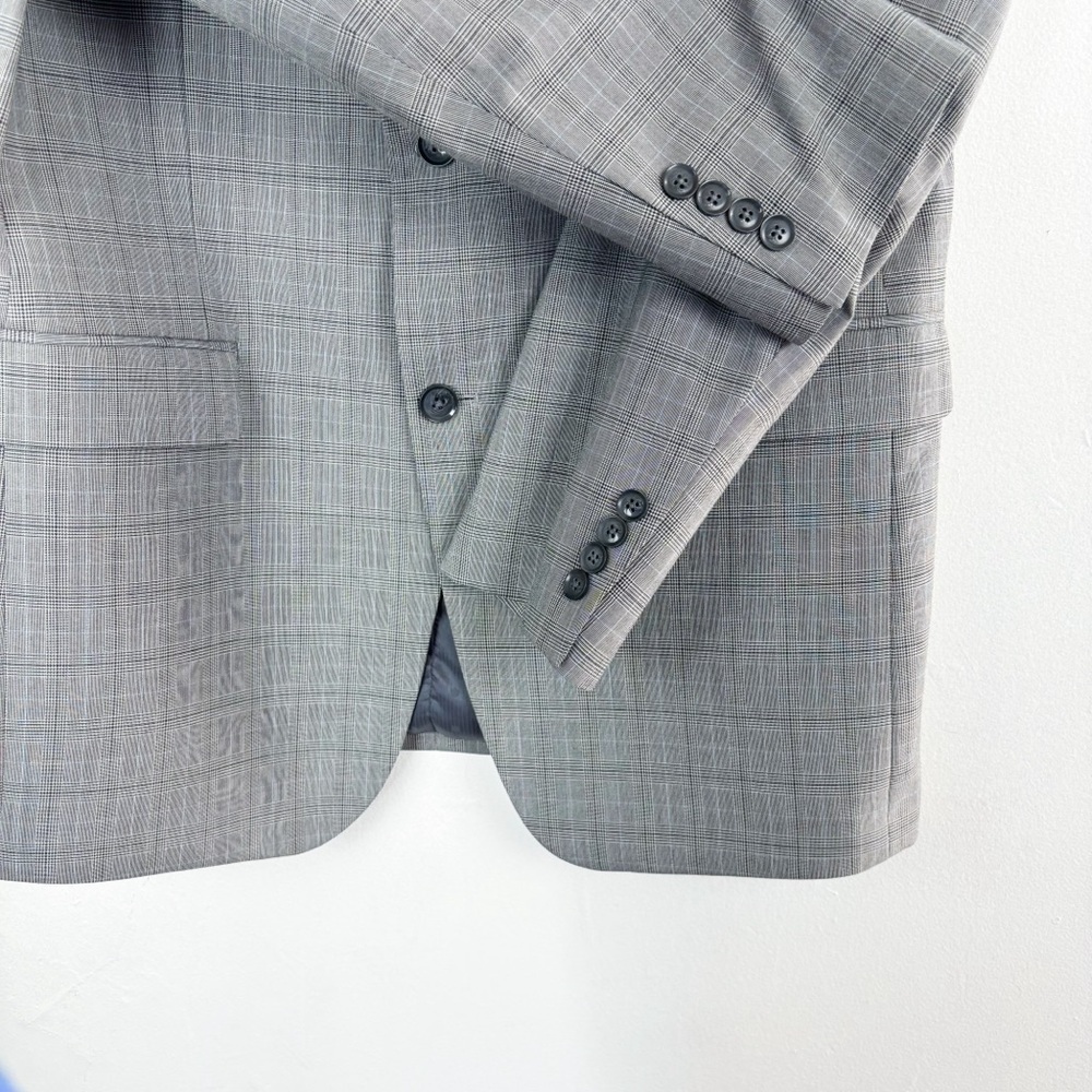 Perry Ellis Portfolio Classic Fit Stretch Plaid Suit Jacket Sz 40L - Picture 5 of 8